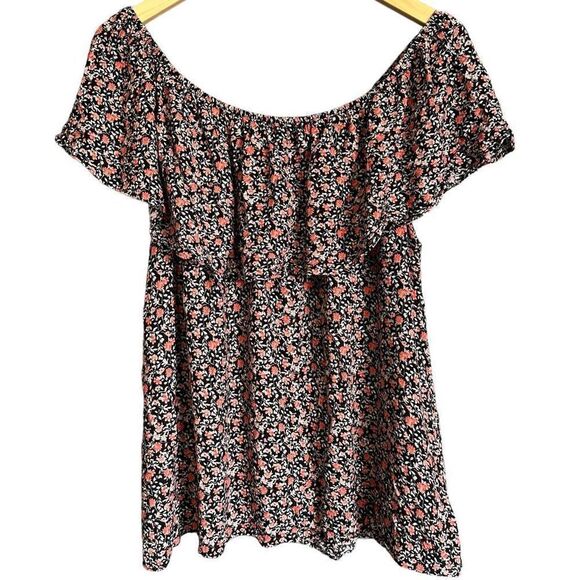 Torrid Floral Ruffle Off Shoulder Blouse - Picture 3 of 10